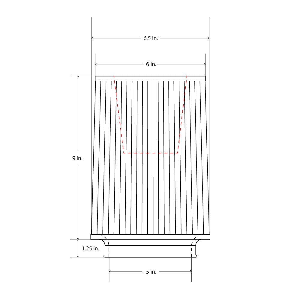 LSXOnly Ultra High-Flow 6-Ply Oiled Filter – 5″