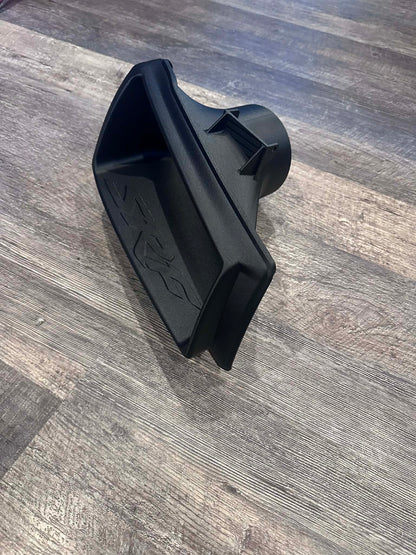 Turbo air intake mounted in the headlight location of a Cateye Silverado