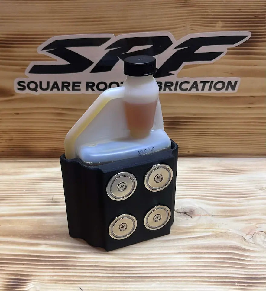 Magnetic Bed Mounted Fuel Treatment Bottle Holder