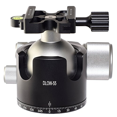 Desmond DLOW-55 55mm Low Profile Ball Head Arca/RRS Compatible w Pan Lock for Tripod